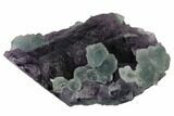 Green Fluorite Over Purple Octahedral Fluorite - Fluorescent! #146909-1